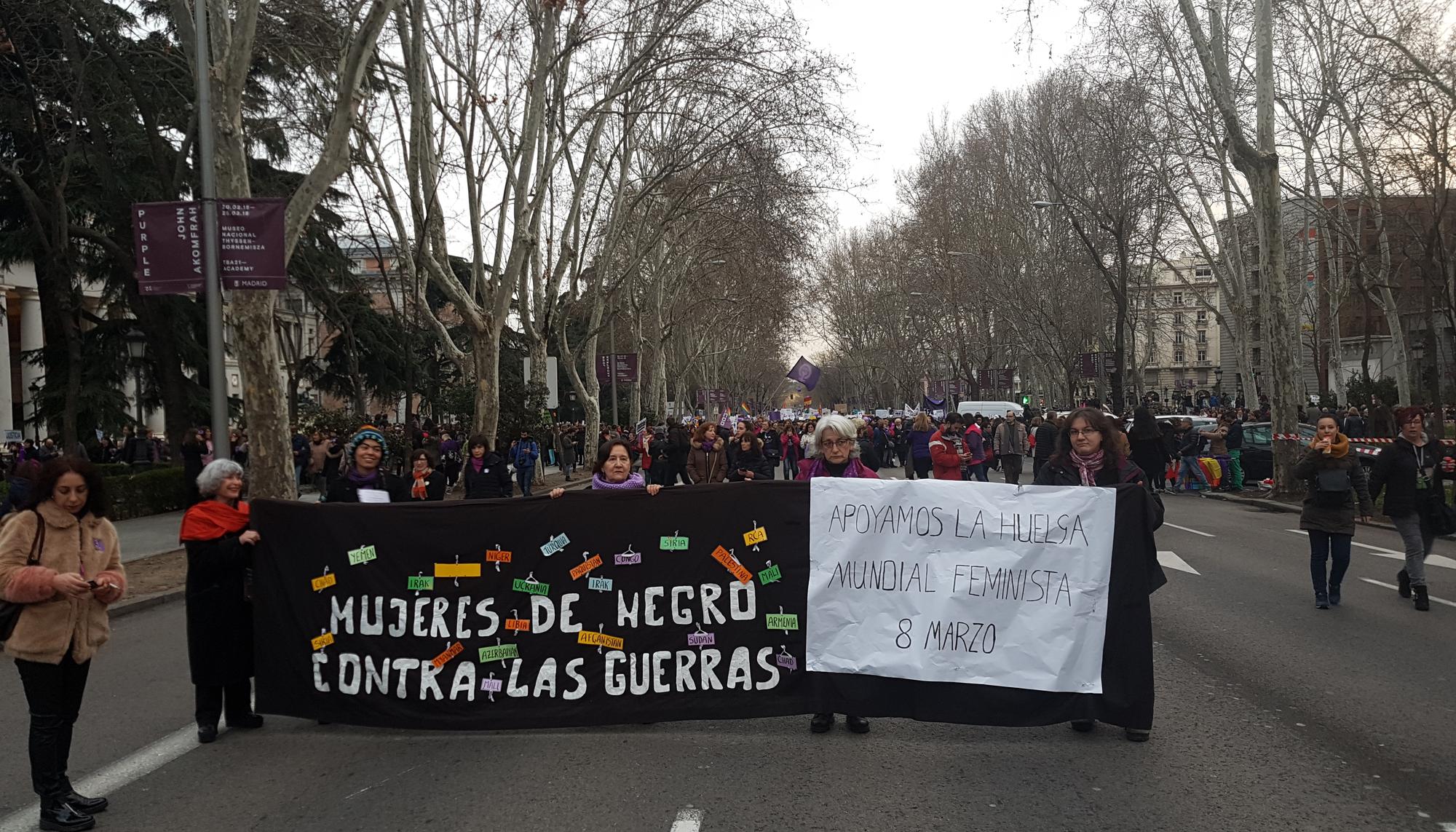 Mujeres de Negro Madrid.  Manifestación 8 de marzo 2018